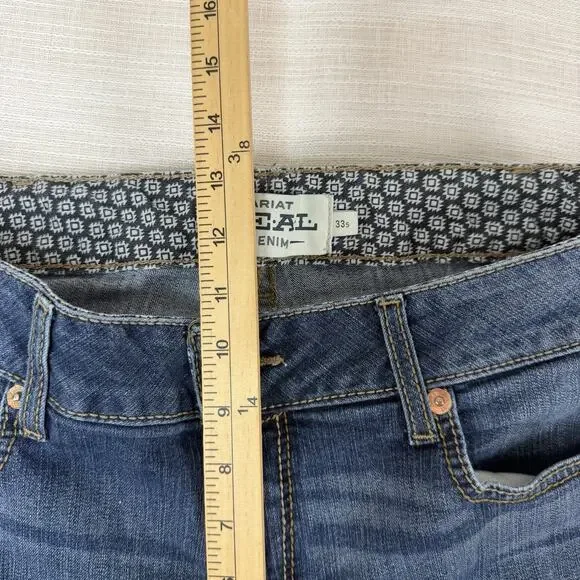 Ariat Real Rosa Bootcut Women's Jeans Sz 33 S Lita Med Wash Western Whisker - Picture 7 of 11